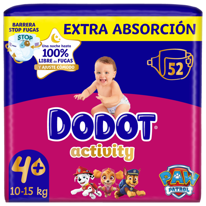 Dodot Activits Extra T-4 52 uds