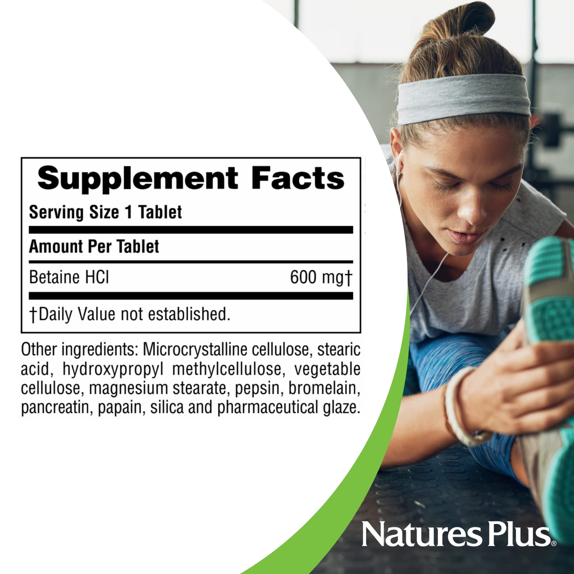 Betaina Hcl 600Mg 90 Tablets Naturesplus