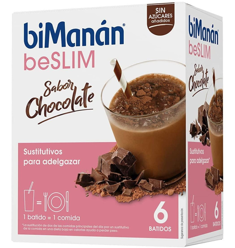 Bimanan Beslim Sustitutivo Batido 6 Sobres 50 g Sabor Chocolate