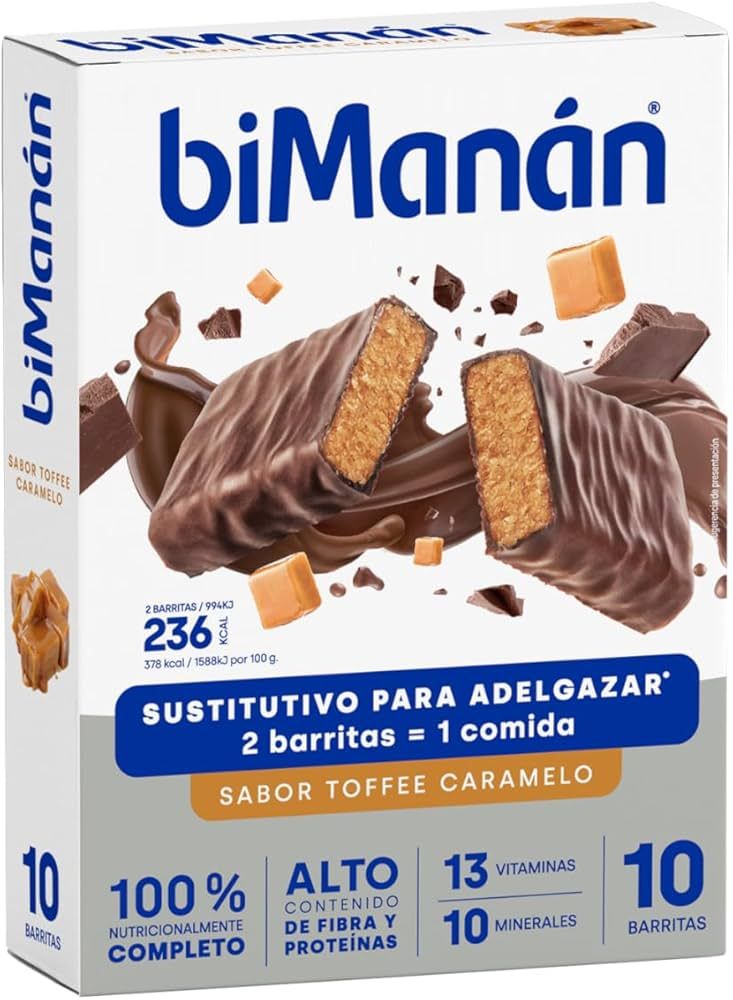 Bimanan Beslim Sustitutivo 10 Barritas 31 g Sabor Toffee Caramelo