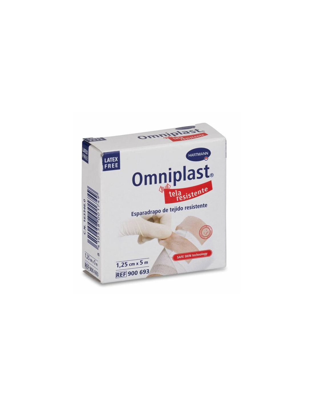 Esparadrapo Hipoalergico Omniplast Tejido Resistente 1 Unidad 5 M X 1,25 cm