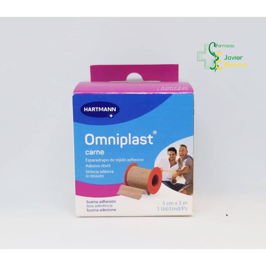 Esparadrapo Hipoalergico Omniplast Tejido Resistente C. Carne 5 M X 2,5 cm