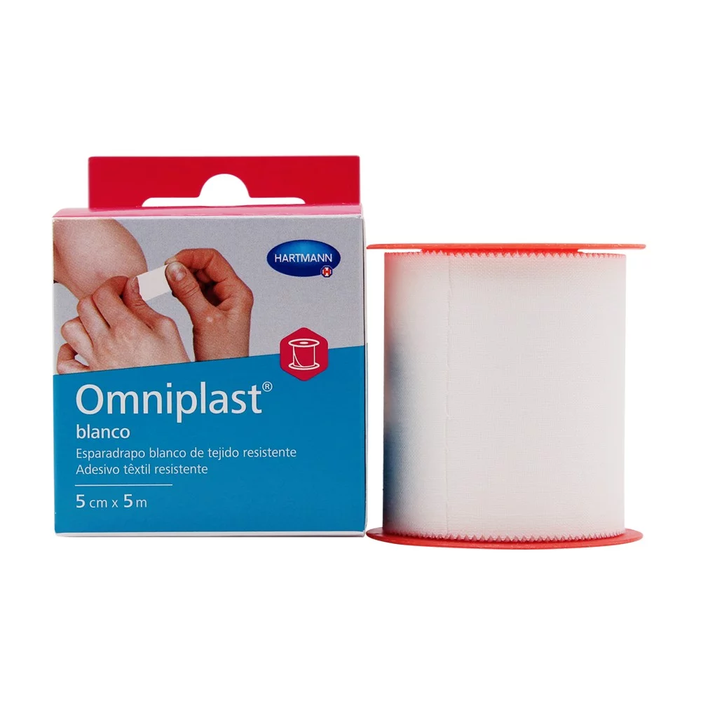 Esparadrapo Hipoalergico Omniplast Tejido Resistente 1 Unidad 5 M X 5 cm