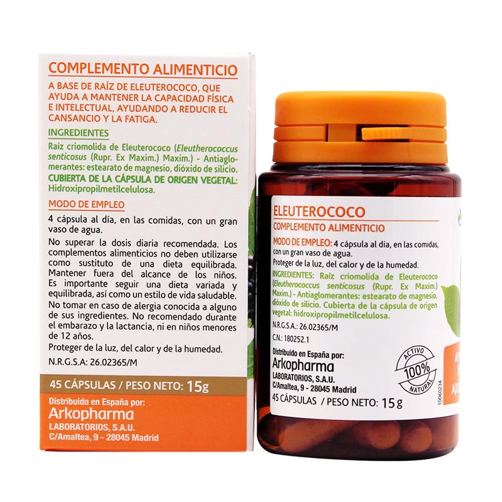 Arkocapsulas Eleuterococo Bio 40 Capsulas