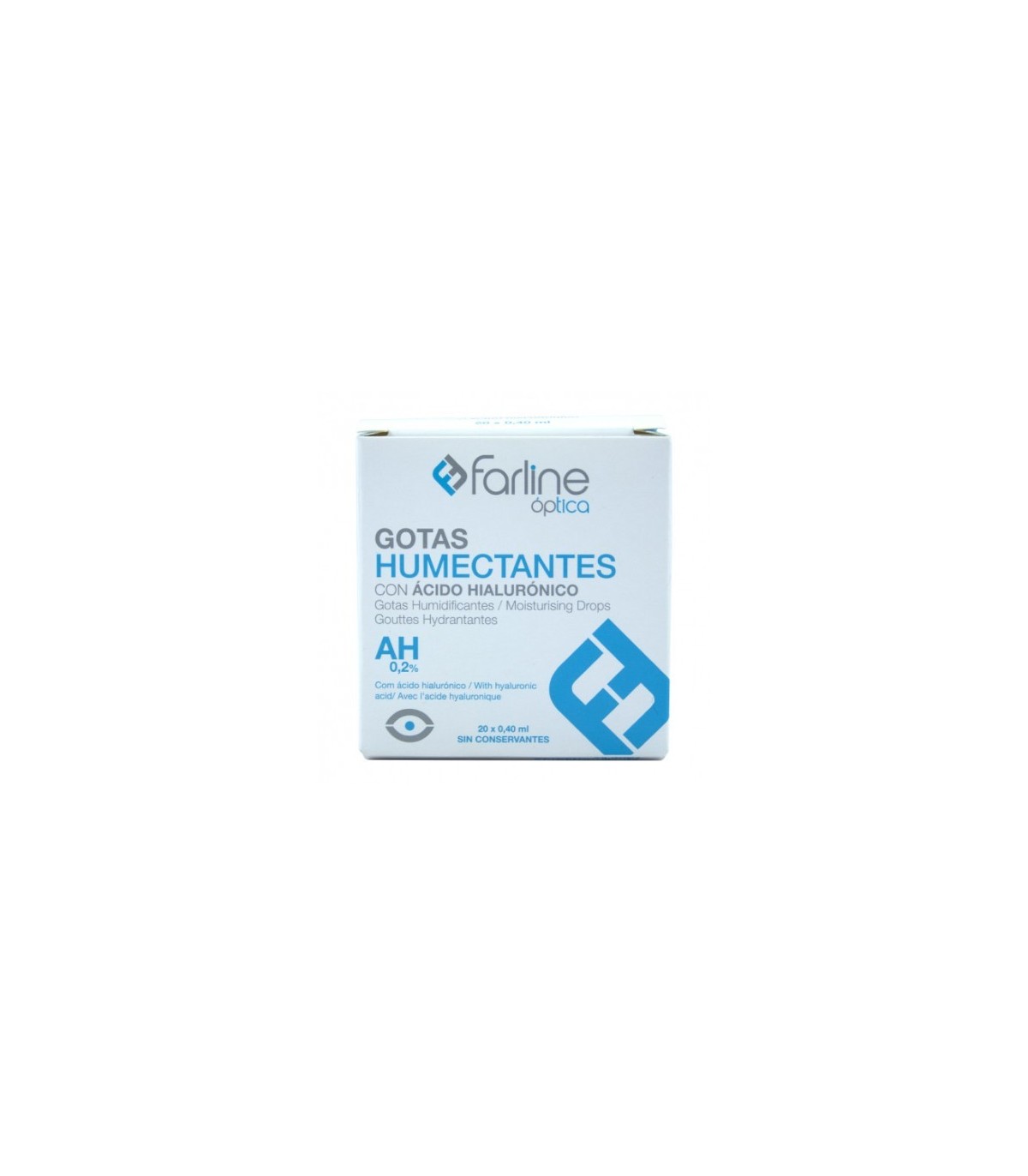 Farline Optica Gotas Humectantes Ah 0.2% Gotas Oftalmicas Esteriles 20 Monodosis 0,4 ml