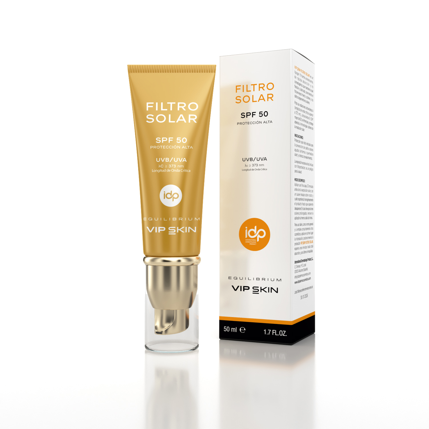 Vipskin Filtro Solar Spf 50+ 1 Envase 50 ml