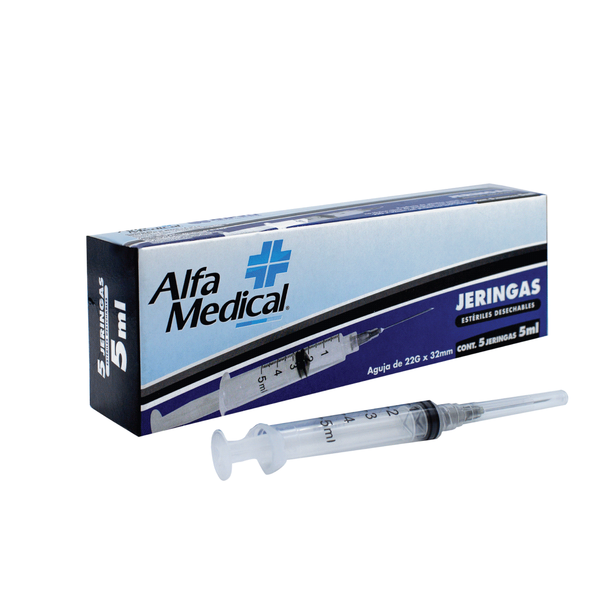 Jeringa C/ Aguja Esteril Pic 5 ml G22 07 X 30 mm 100 U