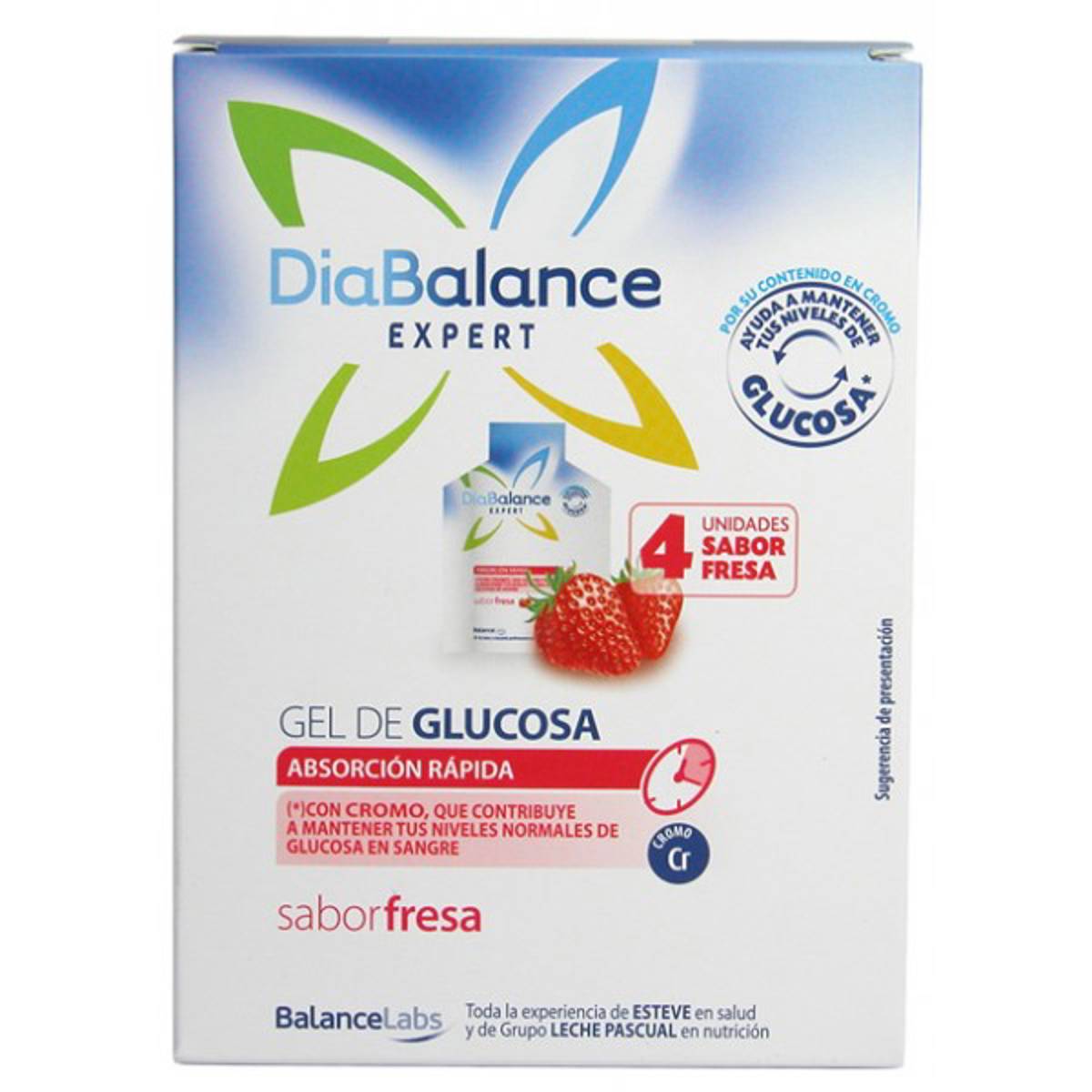 Diabalance Expert Gel Glucosa Absorcion Rapida 4 Sobres Sabor Lima Limon