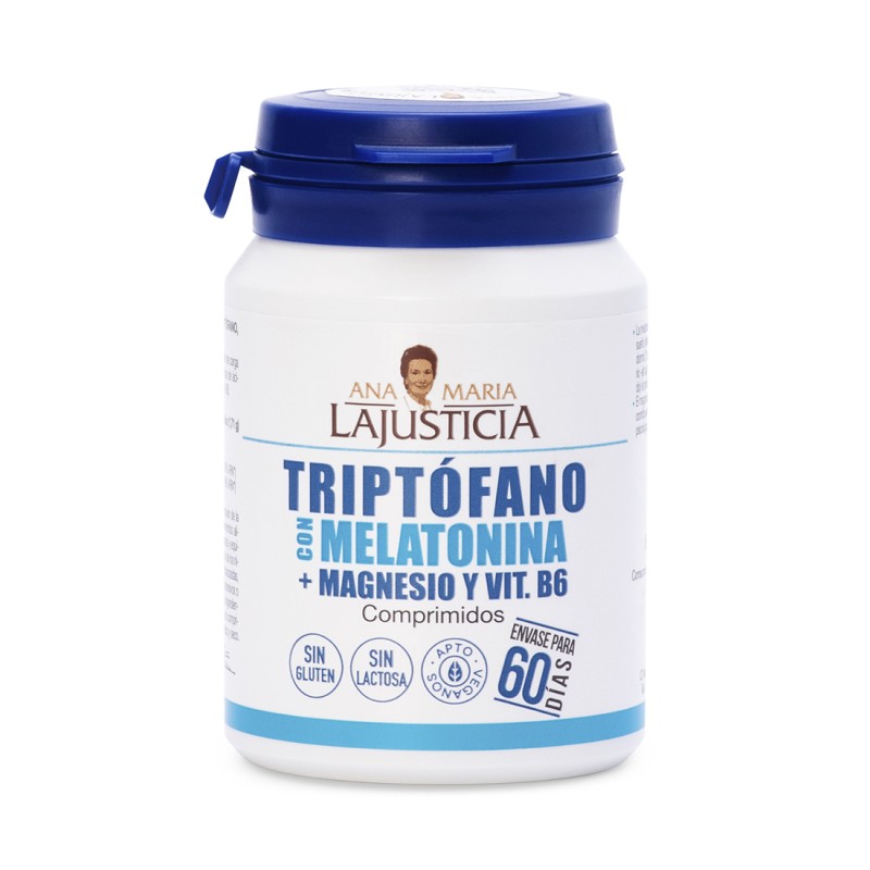 Triptofano Con Melatonina + Magnesio Y Vit B6 Ana Maria Lajusticia 60 Comprimidos
