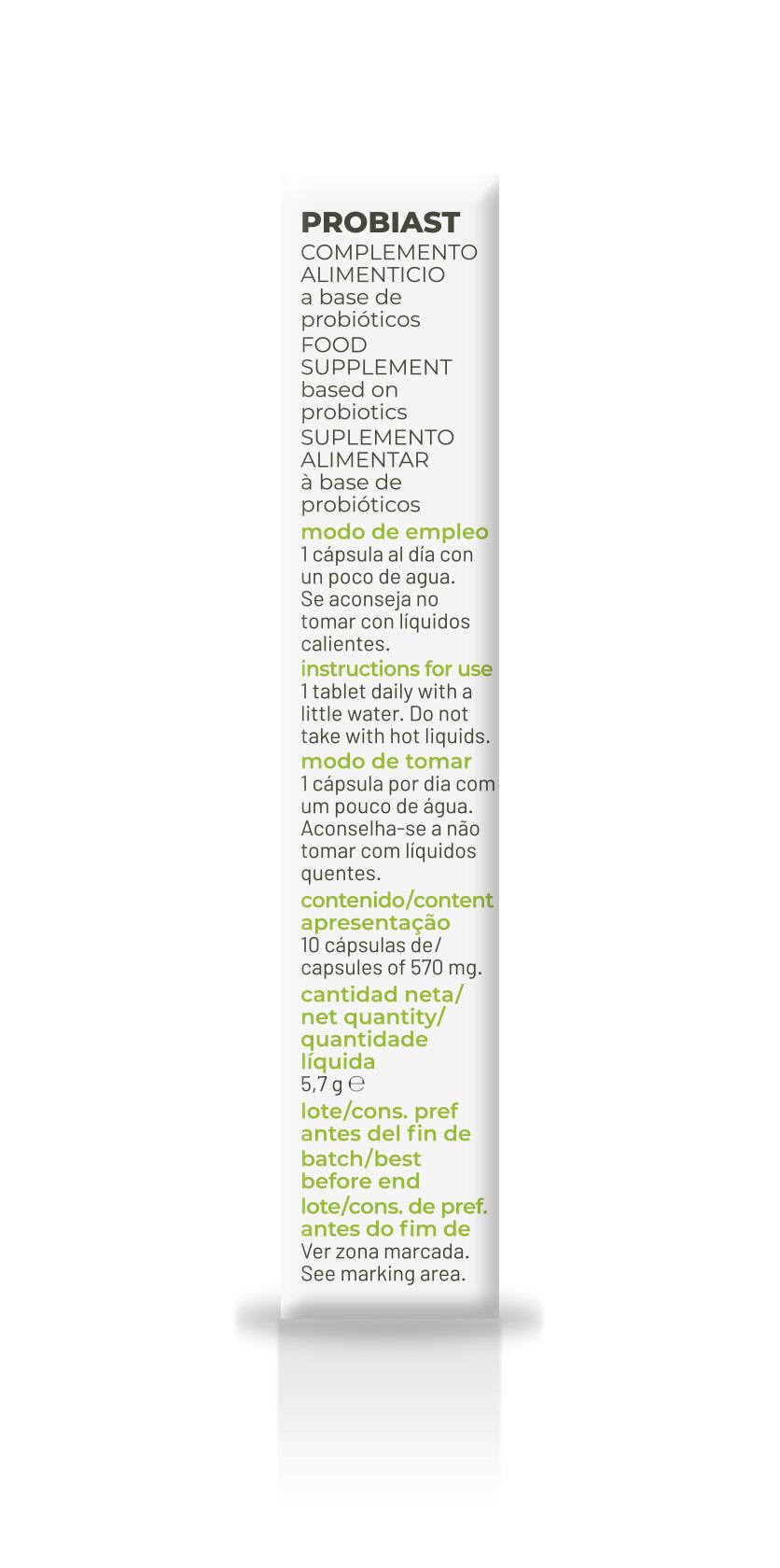 PROBIAST 10 CAPSULAS