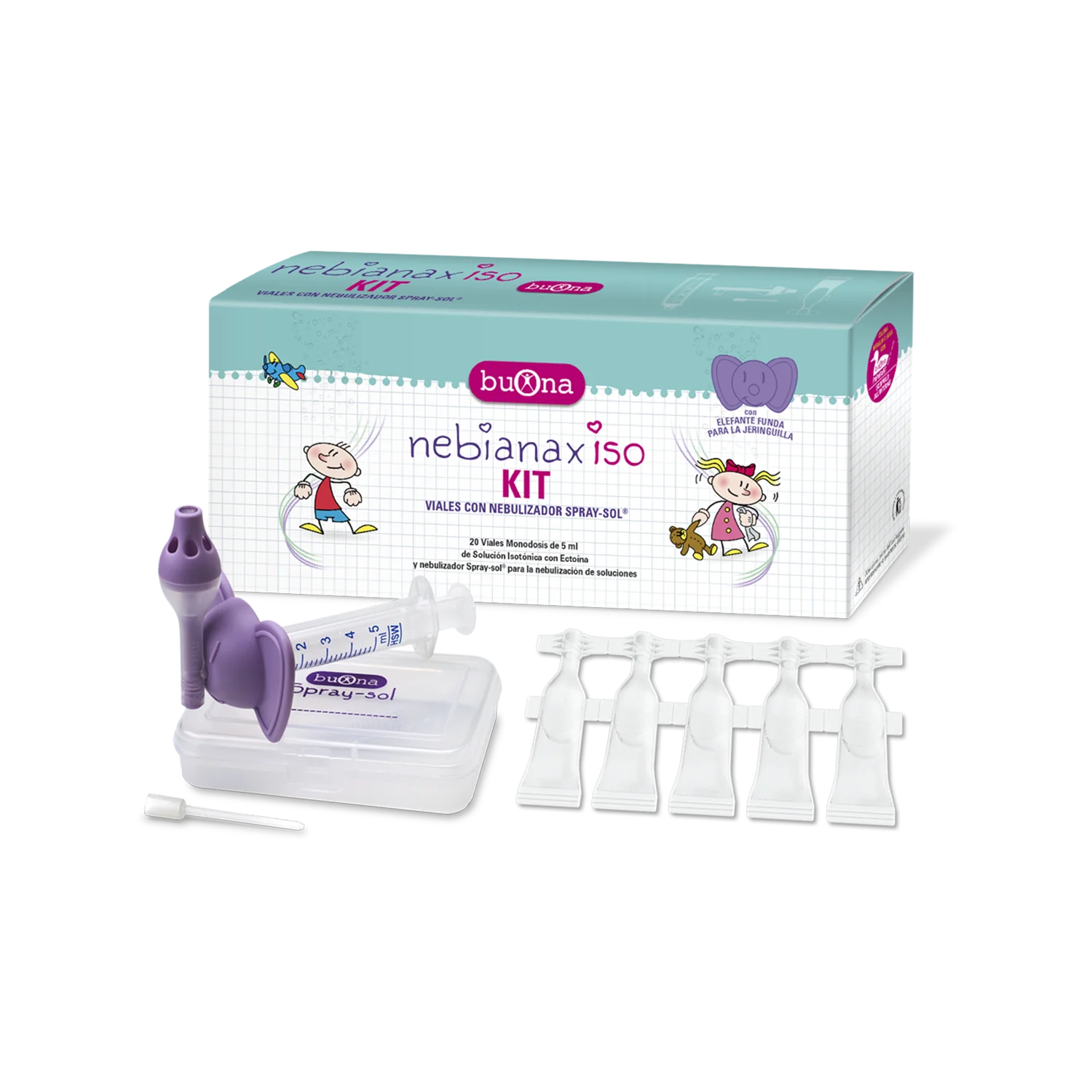 Nebianax Iso Kit 20 Viales 5 ml + Spray-Sol