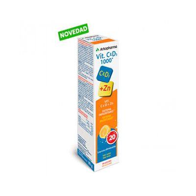 Arkopharma Vitamina C + D3 1000 20 Comprimidos Efervescentes