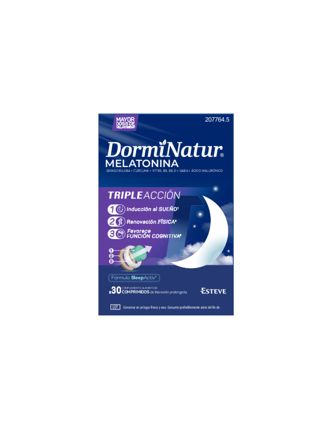 Dorminatur Triple Accion 30 Comprimidos Liberacion Prolongada