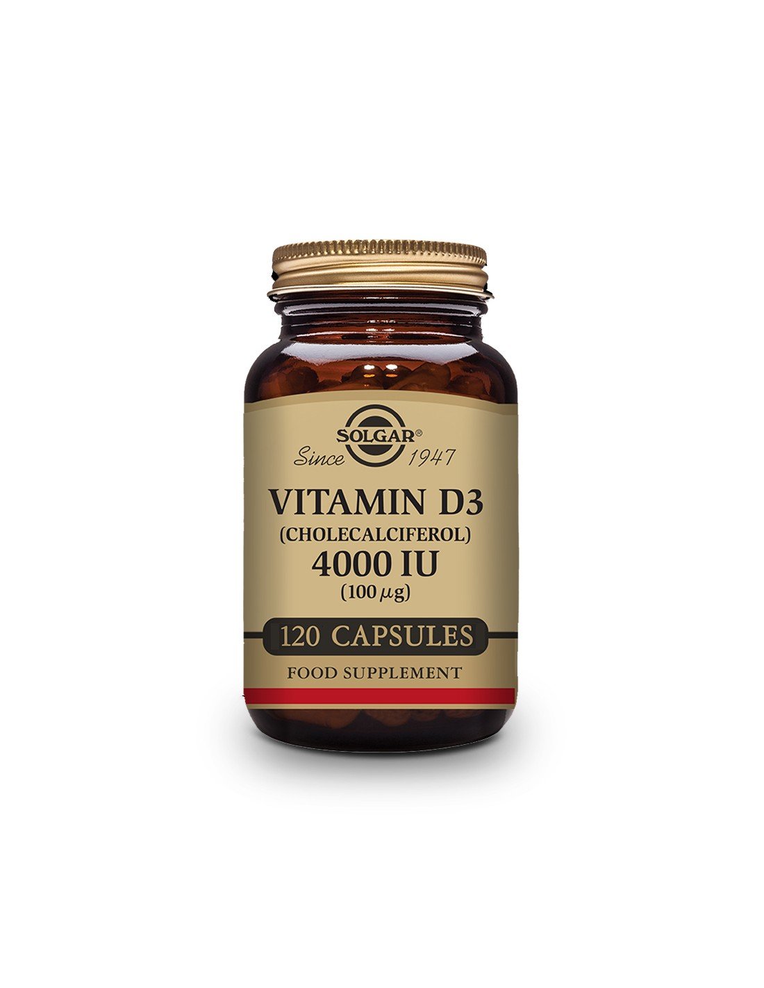 Solgar Vitamina D3 Colecalciferol 4000 Ui 100 Microgramos 120 Capsulas Vegetales
