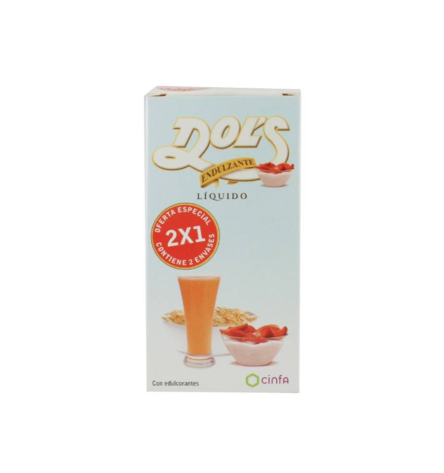 Dol's Endulzante Liquido Sacarina Y Ciclamato 2 Envases 75 ml