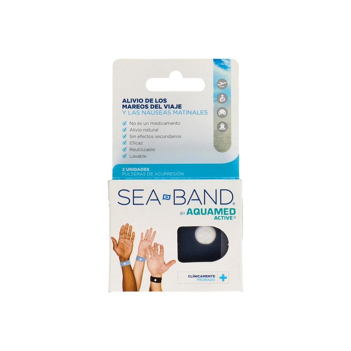 Sea Band Pulsera Antimareo Stop Nauseas Adulto 2 Unidades