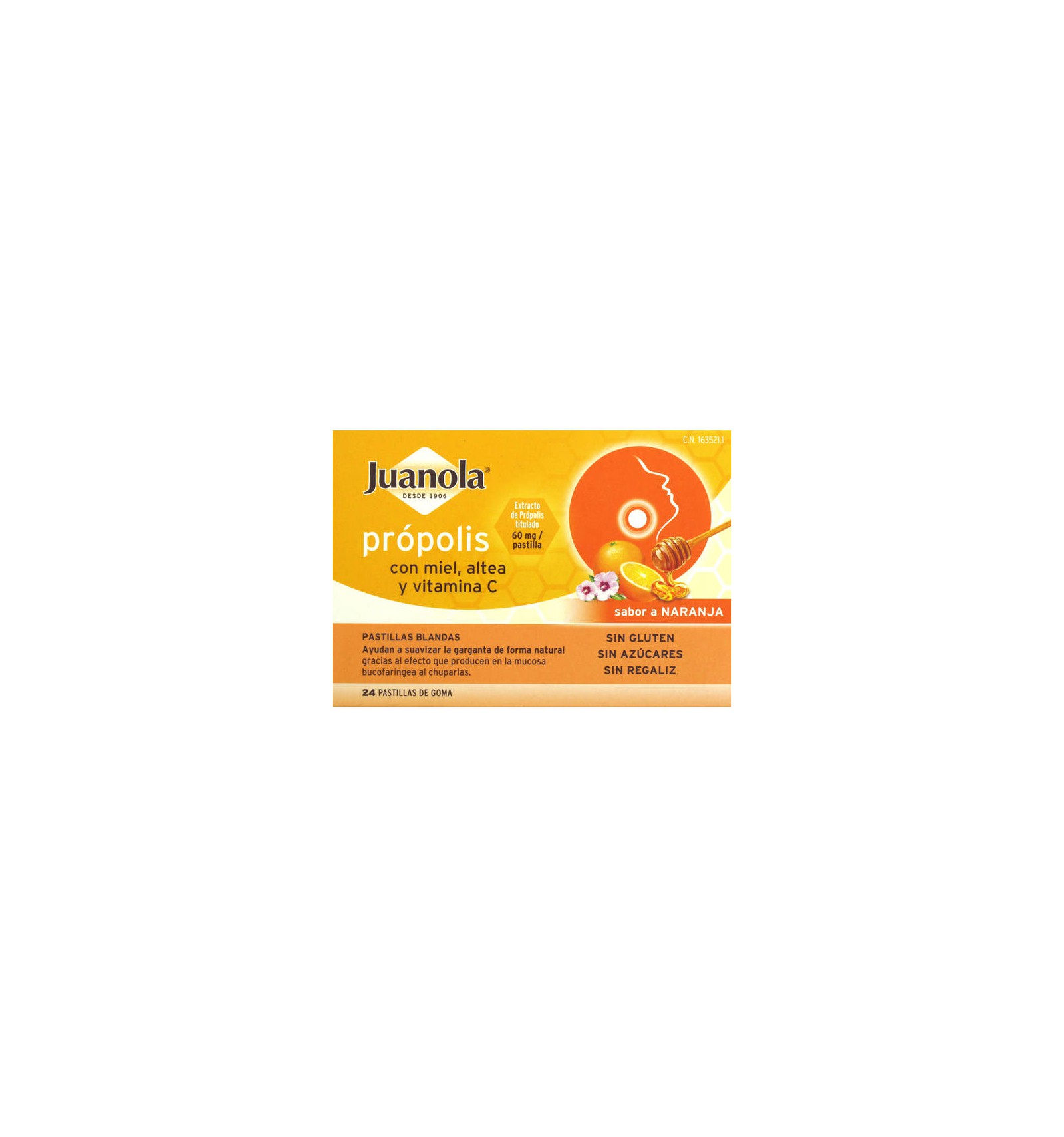 Juanola Propolis Miel Altea Y Vitamina C 36 Pastillas De Goma Sabor Naranja