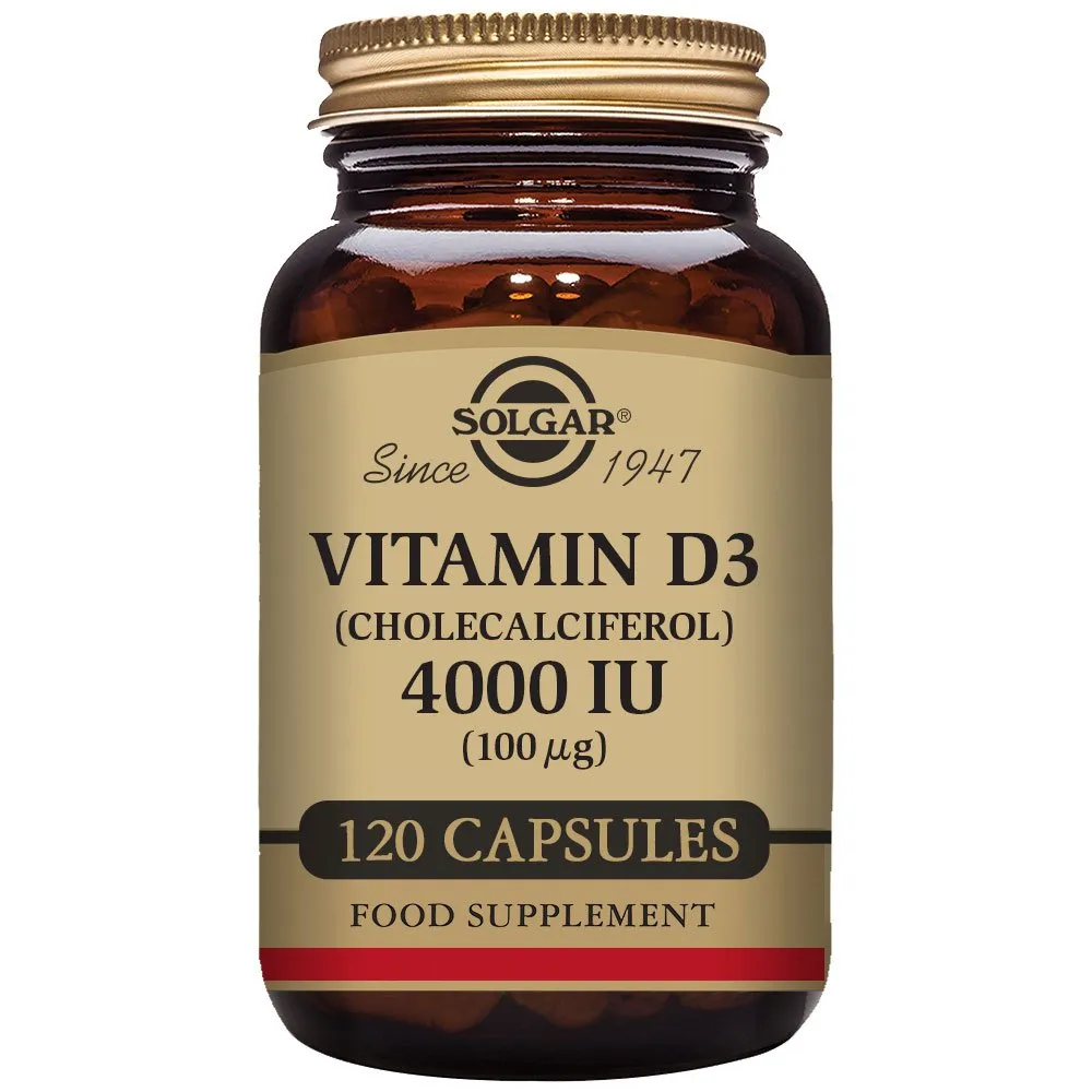 Solgar Vit D3 4000Iu (100 Mcg) 120 Capsulas