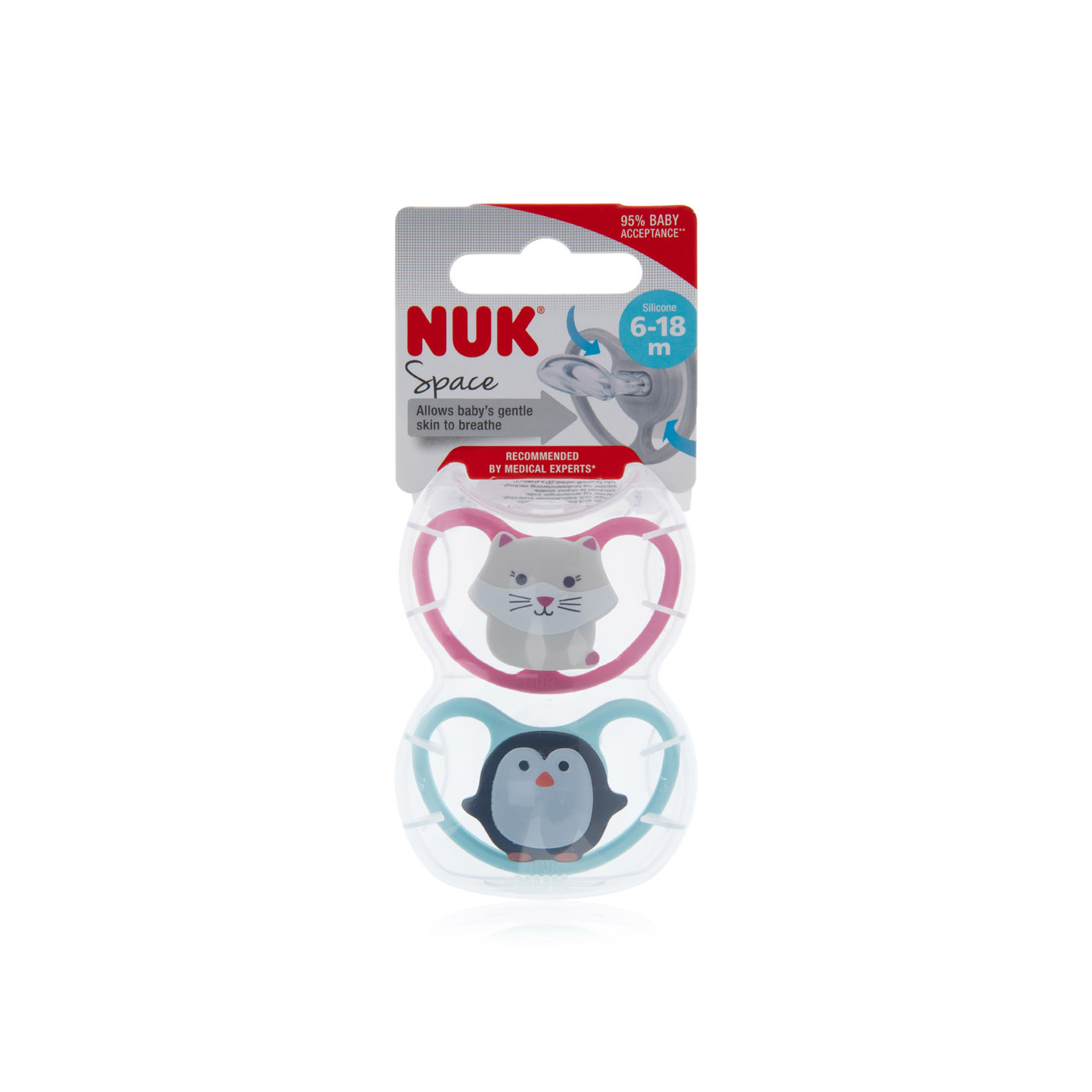 Nuk Pack 2X1 6-18M Talla l Silicona 300Ml