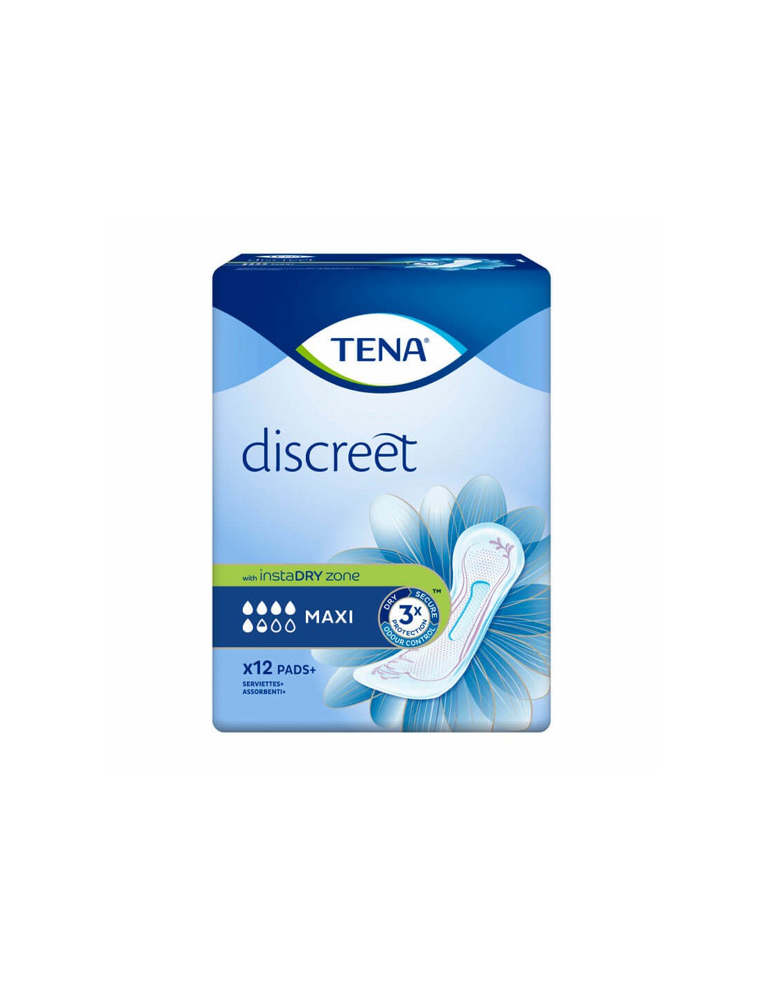 Absorbente Incontinencia Orina Ligera Tena Discreet Maxi 12 Unidades