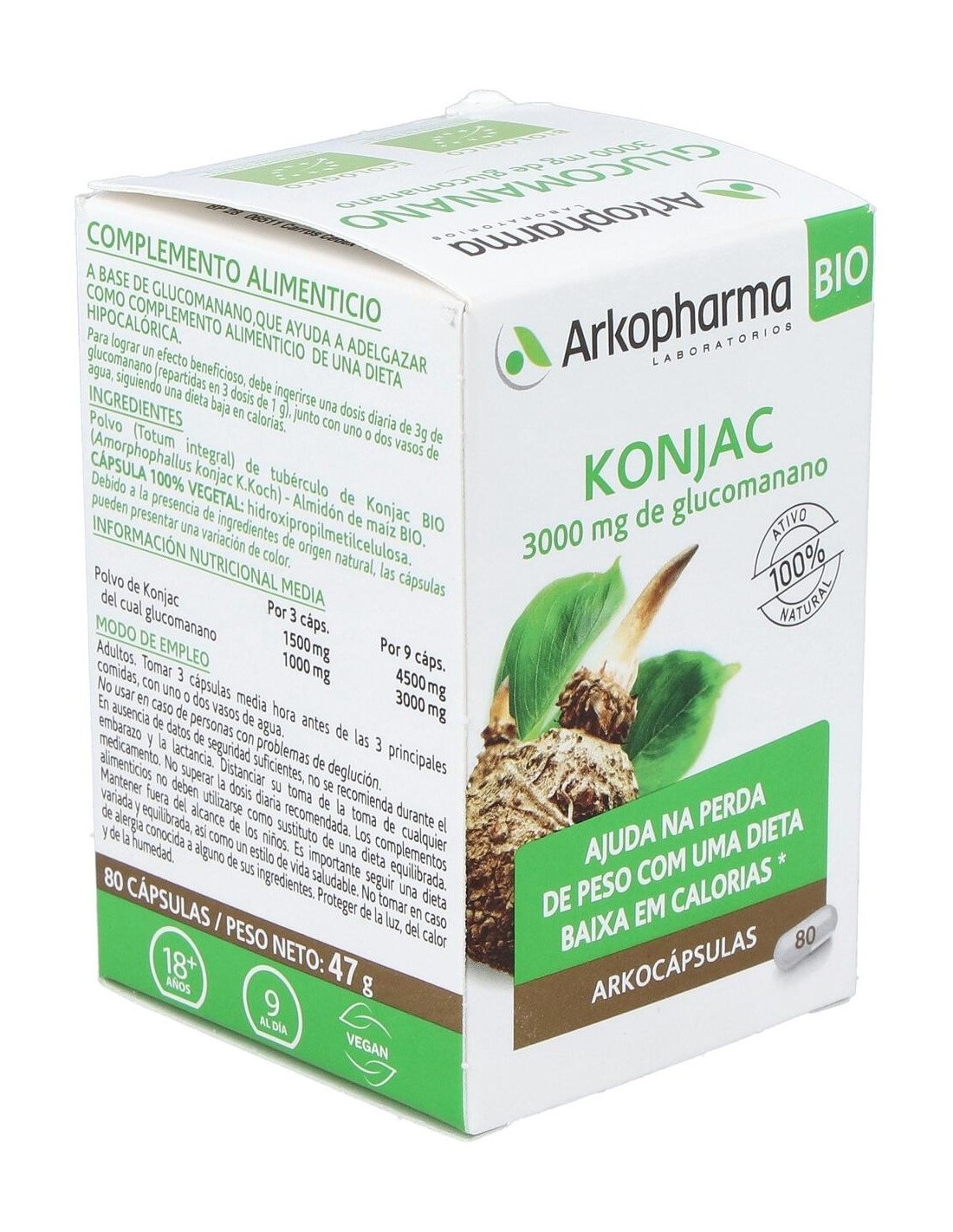 Arkocapsulas Glucomanano Bio 80 Capsulas