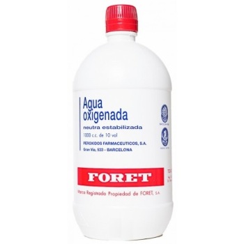 Agua Oxigenada Foret 30 mg/ml Solucion Cutanea Y Concentrado Para Solucion Bucal 1 Frasco 1000 ml