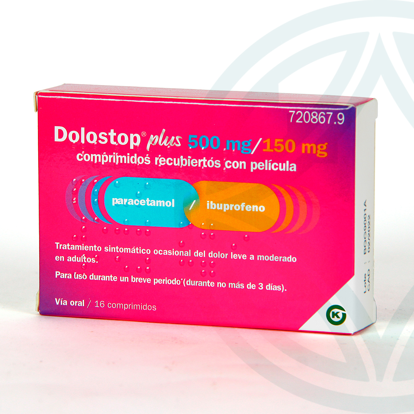 Dolostop Plus 500 mg/150 mg 16 Comprimidos Recubiertos